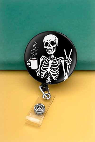 Apptakı Ölmedik Çalışıyoruz Metal Buton Yoyo Yaka Kartığı Kart Tutucu Yoyo Ka...