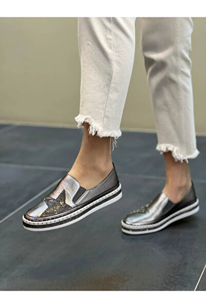 Hacıoğlu Ayakkabı Γυναικείες κομψές μπαλαρίνες Vollex Yıldız Taşlı