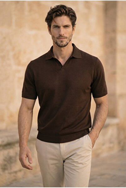 Valiberta Ανδρικό μπλουζάκι Dawson Polo με λαιμόκοψη V, χωρίς κουμπιά, κοντομ...