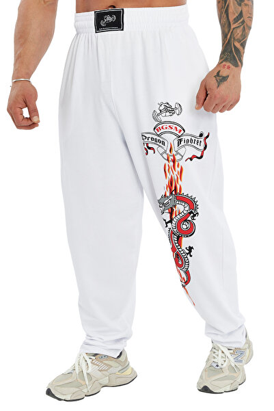 BGSM بنطال رياضي قطني فضفاض من Dragon Gym - BGSM 1273