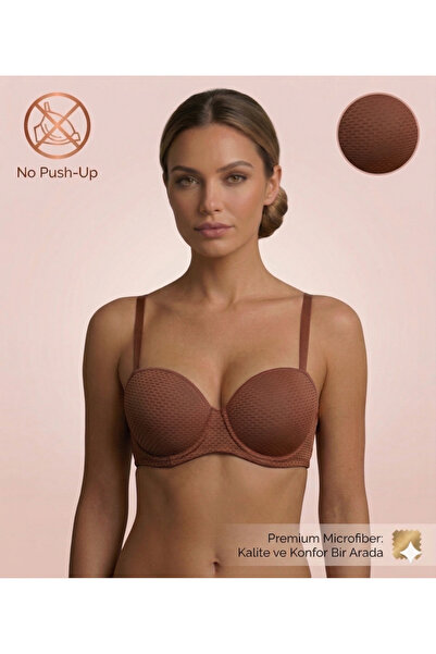 Lavint Homewear Armulded Supportless Recovery Copper Color Bra
