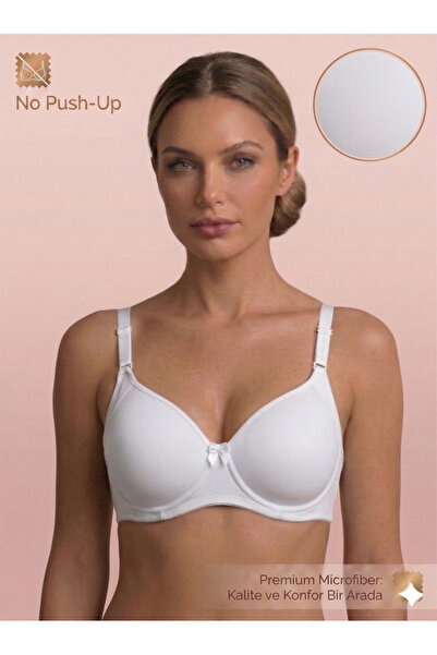 Lavint Homewear Λευκό Σουτιέν Μικροσκοπικό Χωρίς Ενίσχυση και Χωρίς Μπανέλες