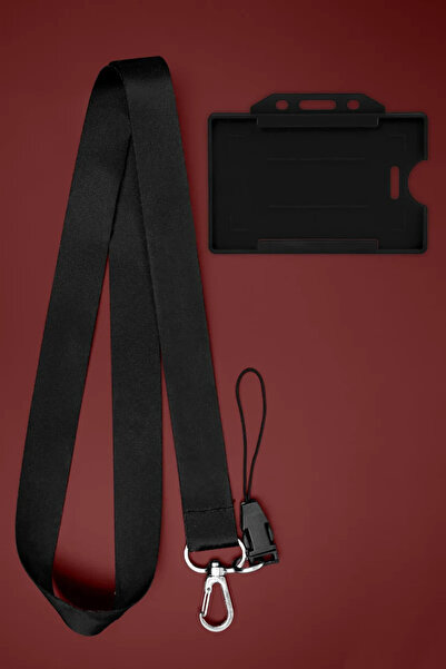 Apptakı Siyah Boyun İpi Boyun Askı İpi Telefon Askı İpi Kartlık - ASS0227