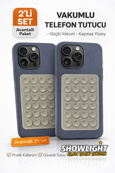SHOWLIGHT Silikon Vakumlu Telefon Tutucu, Cep Telefonu için Tutacak, Telefon ...