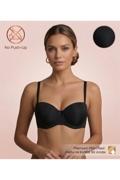 Lavint Homewear MİKRO KLASİK ST Στράπλες ΜΑΥΡΟ ΣΟΥΤΙΕΝ ΧΩΡΙΣ ΕΝΙΣΧΥΣΗ ΜΕ ΚΟΙΛ...