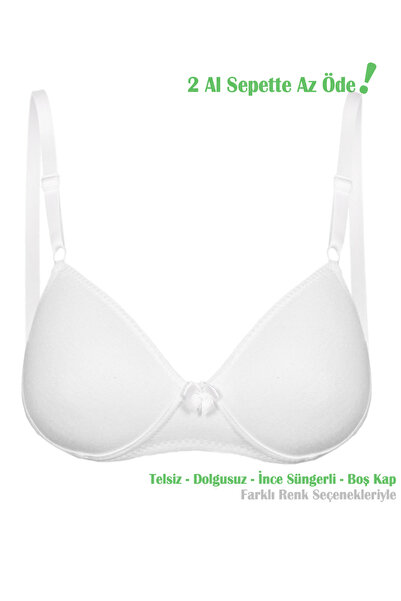Alışveriş Meydanı White Young Girls' Training Bra Without Underwire Empty Cup...