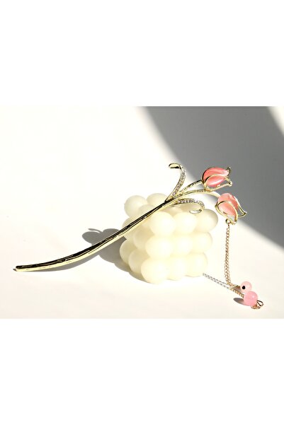 MAHLA دبوس شعر (مشبك شعر) بتصميم اللوتس يرمز للوفاء والجمال، مشبك شعر على الط...