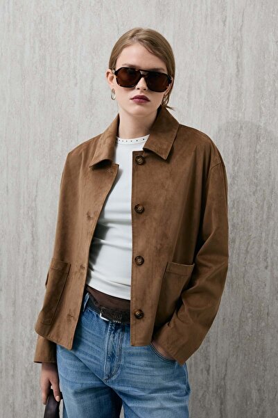 Lufian Camıla Women's Shirt Jacket Camel Hair