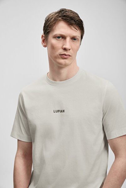 Lufian 111020322 Marcus Modern Graphic T-Shirt Ανδρικό T-Shirt STONE