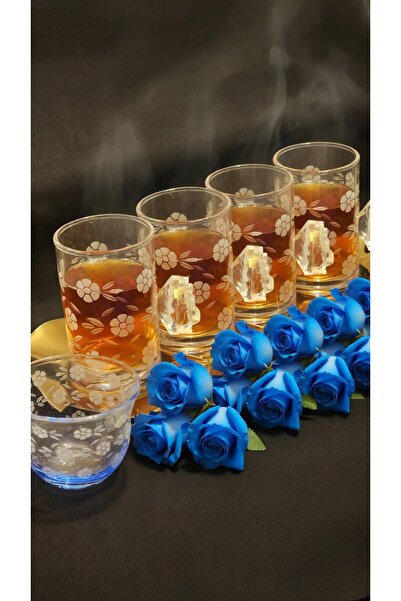 Keopsantique home مجموعة شاي الورد الأزرق