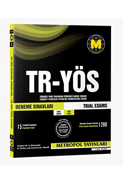 Metropol Yayınları TR-YÖS DENEME SINAVLARI (ORTA SEVİYE) (15 FASİKÜL DENEME)