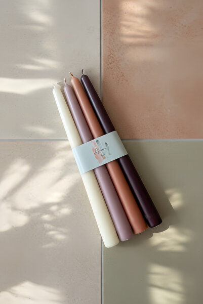 ARİENEL Şamdan Mumu | Colors Of The Arienel | 4'lü Set | Konik | Özel Seri | ...