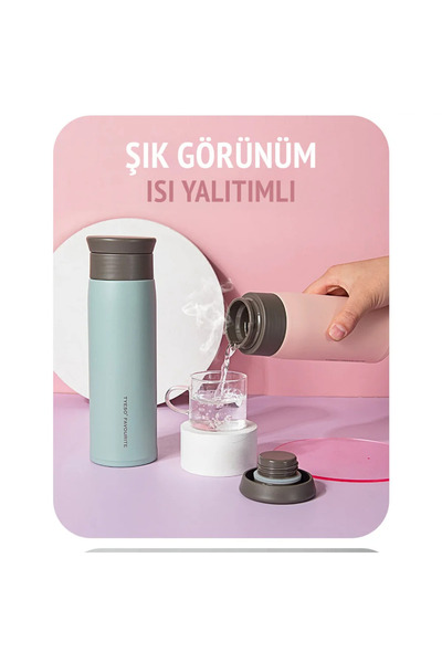 Genel Markalar Grace Vakumlu Sızdırmaz Çay Demleme Ve Içecek Termosu 500ml Gri
