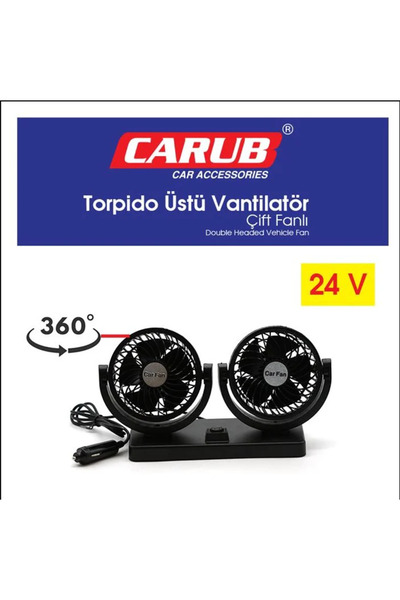 Carub Fan 24V Torpedo top Two Fan Adjustable