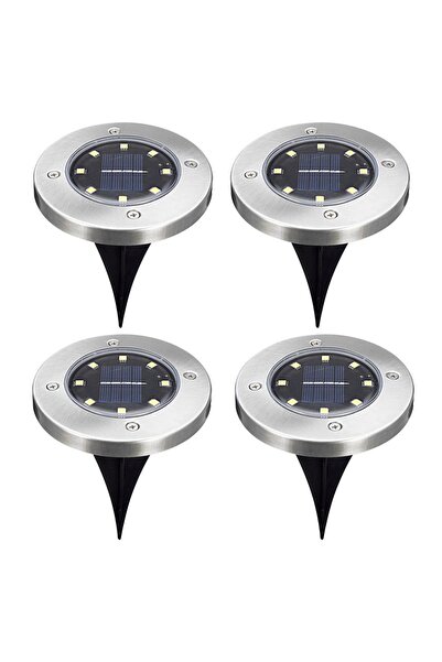 divendi-ro Set de 4 lămpi solare rotunde pentru grădină