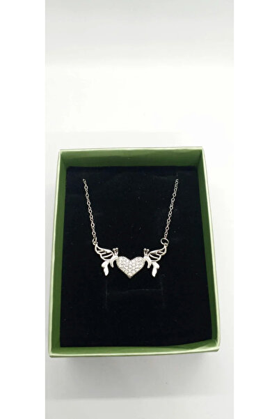 ndjewelry قلادة كرسبي كرسبي بلون القلب الفضي