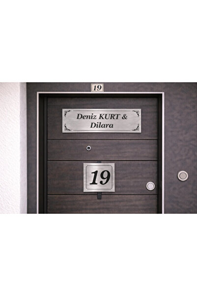 Outdoor One Kişiye Özel Kapı İsimliği Klasik Ev Dış Kapı İsimliği Çelik Kapı ...