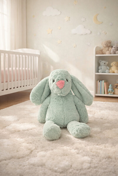 Maks Toys Uyku Arkadaşım Bunny Peluş Uzun Kulak Tavşan Kadife Dokulu 60 Cm