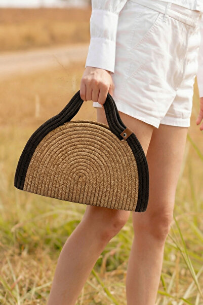 Marjin Жіноча в'язана сумка-клатч без блискавки з візерунком та портфоліо руч...