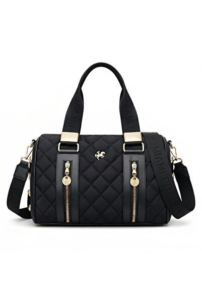 Just Polo justpolo kadın siyah silindir model el ve omuz çantası