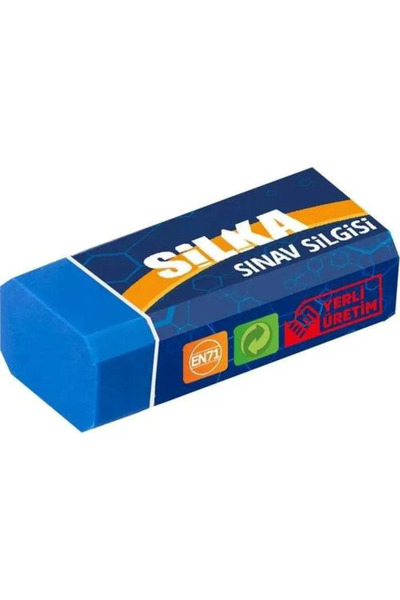 Yerli Silka Art.10 - صندوق ممحاة فحص أزرق داكن مكون من 30 قطعة