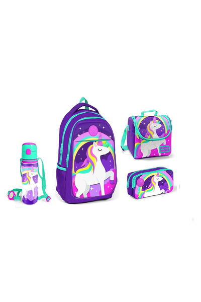 Coral High Θήκη για στυλό σχολικής τσάντας με μοτίβο Navy Blue Unicorn + Μπου...