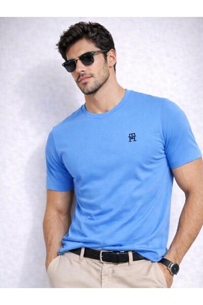 Tommy Hilfiger تي شيرت برقبة دائرية مطرز بشعار TH MONOGRAM