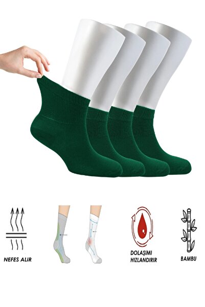 Ozzy Socks 4 أزواج من جوارب الكاحل النسائية المصنوعة من الخيزران غير المطاطية...