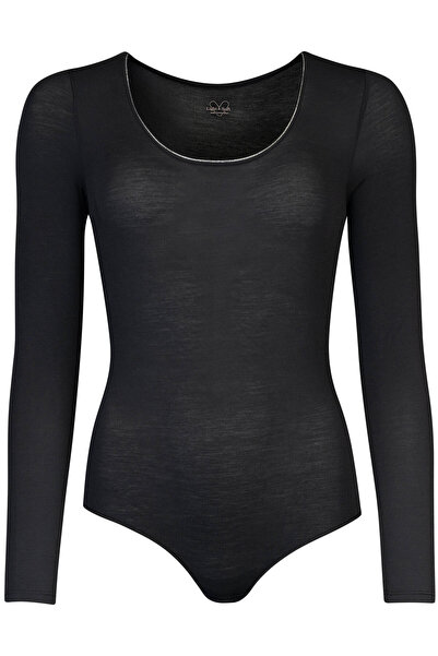 NUR DIE Body Micromodal mit Glitzer-Abschluss x KILIAN KERNER