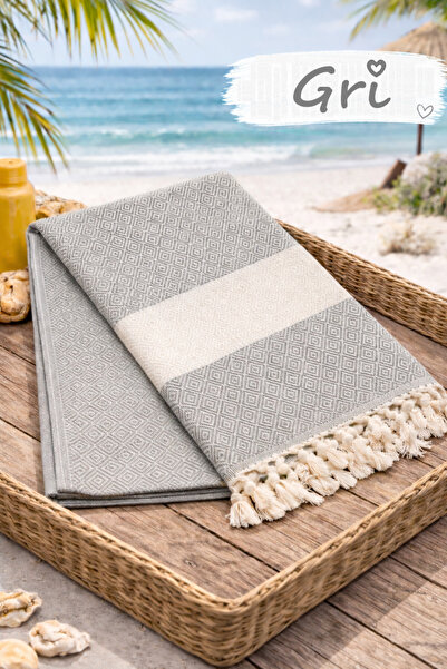 serelya Plaj Havlusu Peştemal %100 Pamuk Elmas Desenli Türk Peştemali Hamam H...