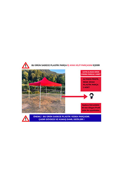 atabay outdoor 3x3 m 40 mm Altıgen Profil Tente Plastik Yedek Parçaları