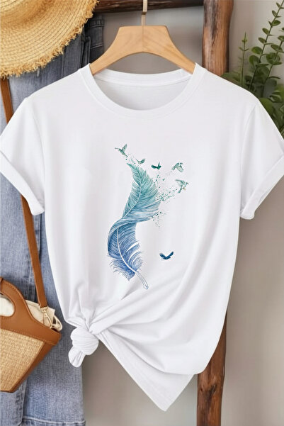 l'eivor Koszulka damska z nadrukiem Bird Feather Design