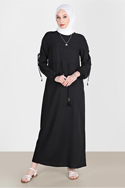 Alvina Dress with Drawstings at the Sleeves and Waist 42591