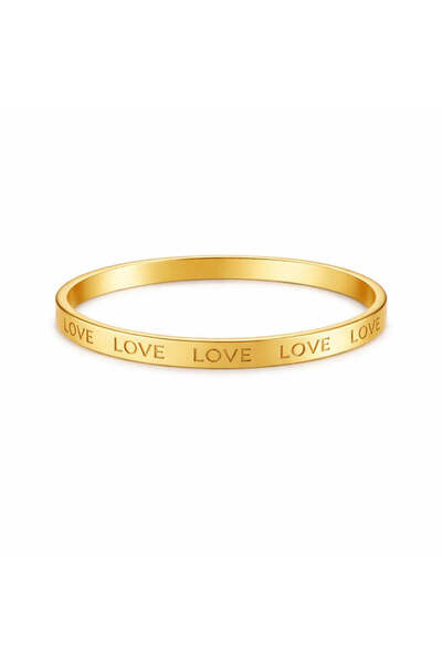 Pursehuit Brățară aurie, oțel inoxidabil, model bangle, placată cu aur de 18k...