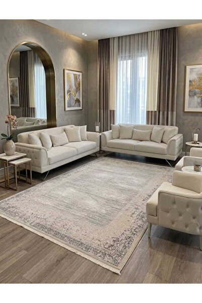 NOVA HALI Bambu Tarz 4 M2-6 M2 Metrekare Salon Halısı Antialerjik Oturma Odas...