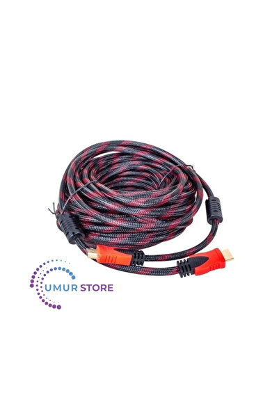 Örgülü Gold HDMI Kablo Poşetli 20 mt