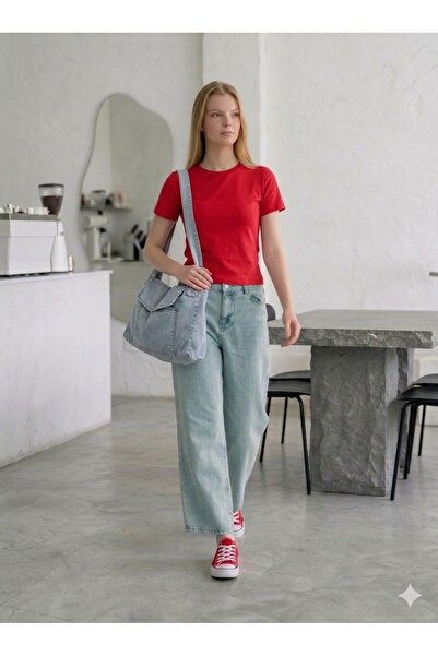 moda camiya Trend γαλάζια τζιν τσάντα