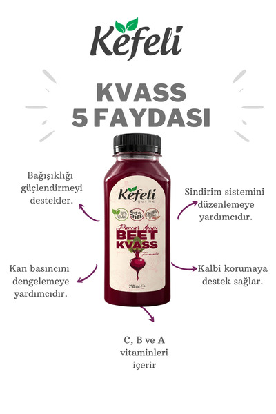 kefeli gurme Pancar Suyu Kvass 250ml X 12 Adet