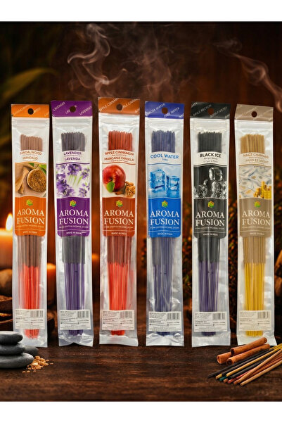 Great Fast Doğal Organik Çubuk Tütsü 90 Adet Çubuk Tütsü 6 Aroma 30 Cm Oda Ko...
