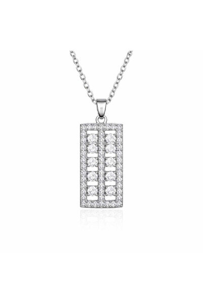 Pursehuit Colier de culoare argintie cu pietre de zirconiu, Layla C27