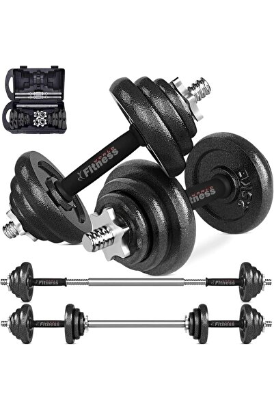 Fitness World مجموعة أثقال وزن 15 كغ قابلة للتعديل مع حقيبة حمل، طقم دمبل 15 ...