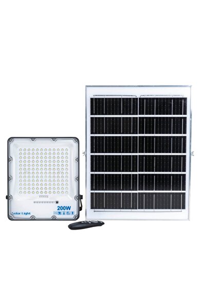 FOXMAG24 Proiector LED solar reîncărcabil, 200W, panou separat, cu telecomand...