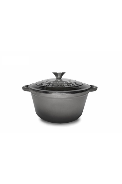 FOXMAG24 Enamel cast iron casserole with lid, 22x9.5cm, capacity 2.9L Marble ...