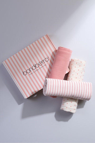 Bondberro Özel Kutulu 3 Adet 2 Katlı Müslin Örtü & Battaniye %100 Pamuklu Xl ...