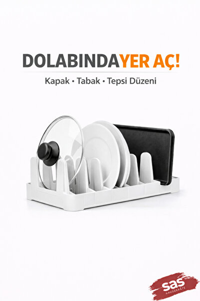 Fevito Οργάνωση καπακιού κατσαρόλας πολλαπλών χρήσεων – Πλαστικό συρτάρι & ορ...