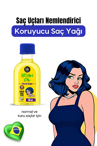 Lola From Rio Argan Yağı, Kırık Uçları Onarır ve Besler, Yüksek Isı Koruması,...