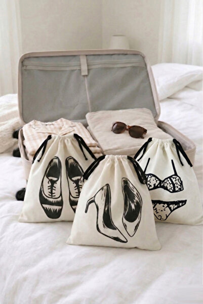 Paris Home Luggage Organizer Set of 3 – Slippers / Women's Shoes / Hair Dryer