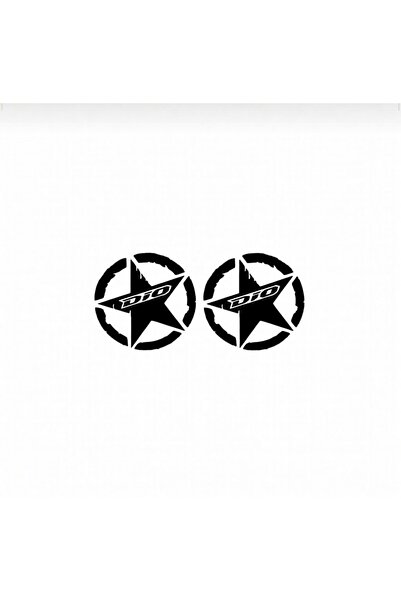 İŞCAN MOTOR Honda Dio Motosiklet Sticker Yıldız 10x10cm 2 Adet Siyah