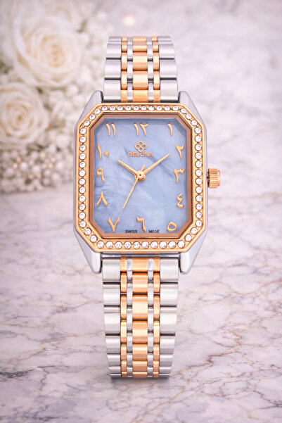 belona Luxury Women's Waterproof Stainless Steel Watch, Premium Gift Box Edition