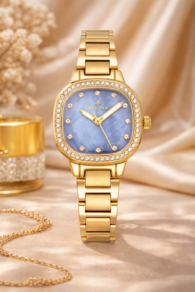 belona Luxury Women's Waterproof Stainless Steel Watch, Premium Gift Box Edition